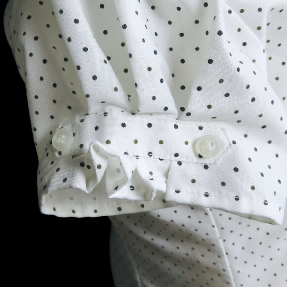 Polka Dot Short Sleeve Blouse - Picture 5 of 10
